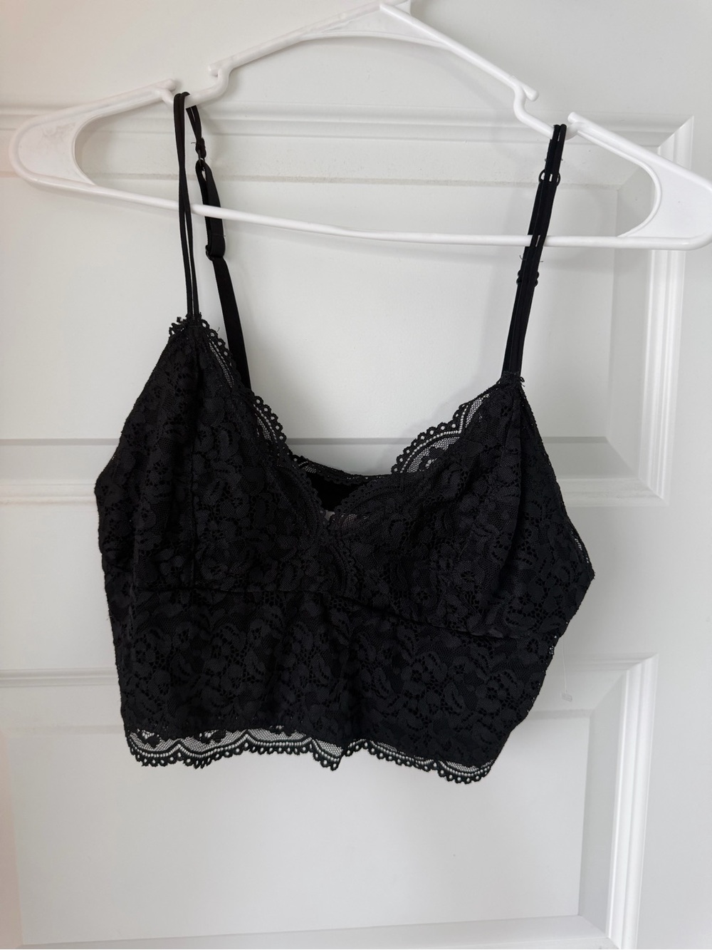 Lace Bralette Cami - Black